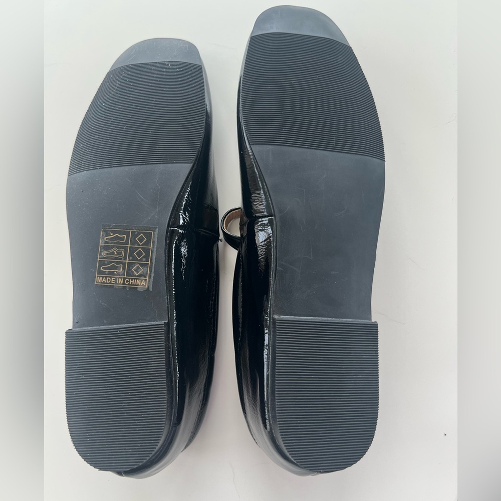 Black Patent Leather Mary Jane Flats Shoes BRAND NEW size 9 - Picture 6 of 9